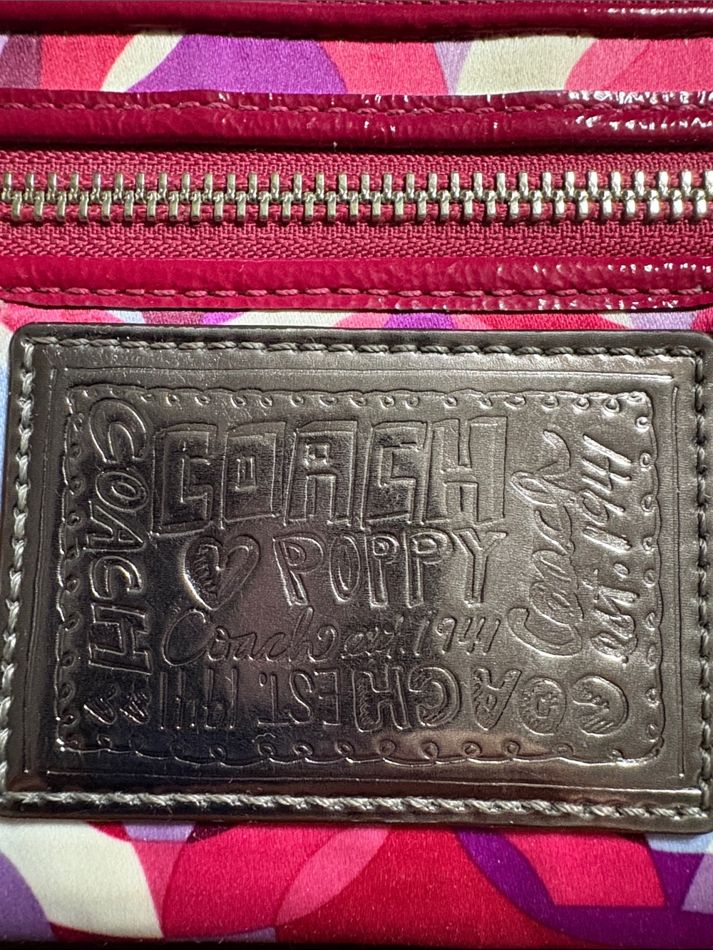 COACH Poppy Y2K Op Art Optic Wristlet Wallet - Picture 14 of 14